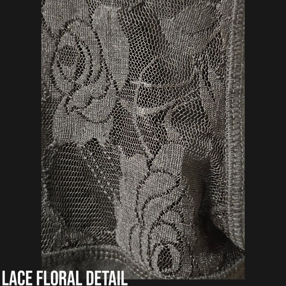 FATAL Women's NEW V- Neck Skull Rose Lace Sexy Tee. - Picture 5 of 12